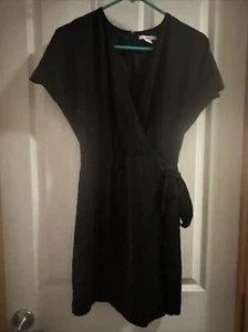 Bar III Women’s Wrap Dress V-Neck Black back Zipper side tie Size XS - Picture 1 of 3