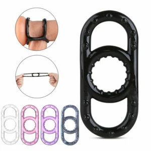 Male Cockring Sex toys Strong Erection Delay Cum Training Silicone Penis Rings - Picture 1 of 15
