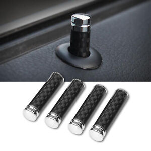 4 x For BMW E46 F30 F10 E53 Carbon Fiber Car Door Lock Pin Cover Trim  Decor