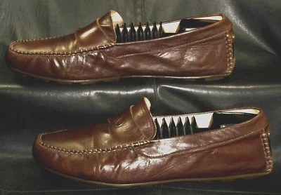 Mocassim de condução casual couro luva marrom masculino Aldo Brue tamanho EUA 11 1/2 - Imagem 1 de 4