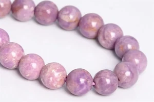 Perline di fosfosiderite viola chiaro naturale originali 7 mm un tondo perline sfuse 7,5" - Foto 1 di 3