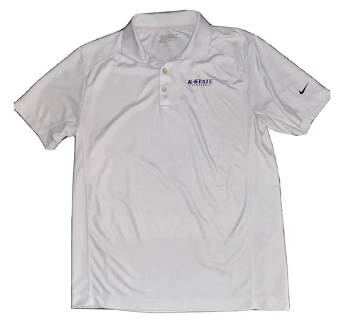 Kansas State Wildcats Basketball Nike Golf Tour Performance Polo Mens M Gray EUC Cover