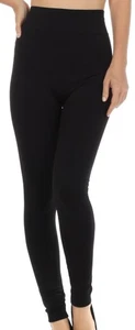 Sakkas M2 Warm Soft Fleece Lined High Waist Leggings - Black - One Size Plus - Picture 1 of 6