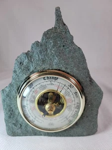 Barometer Free Standing Stone Shortland SB Vintage 16.5cm High Heavy Rare Prop - Picture 1 of 13