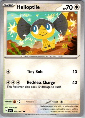 Helioptile 154/191 Normal Common SV08: Surging Sparks NM - Image 1 of 2