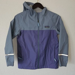 Patagonia Torrentshell 3L Full Zip Hooded Rain Jacket Purple Blue Sz Kids Medium - Picture 1 of 15