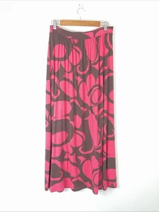 Boden Maxirock 12 rosa & braun Blumenmuster Urlaub Jersey zum Überziehen leicht - Bild 1 von 5