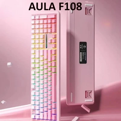 Gaming Keyboard 2.4GWireless/Bluetooth/Wired 100% Layout RGB Keyboard Full Key - Image 1 of 4