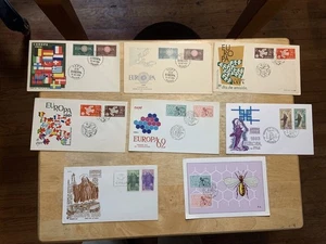 Spain lot of 7 FDC 1st day Covers 1 Maxi Card 1962 1965 Europa - Picture 1 of 2