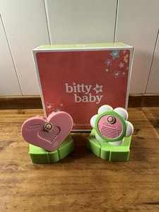 Monitores de cuna American Girl Bitty Baby Twins rosa verde ambos incluidos funcionan - Imagen 1 de 3