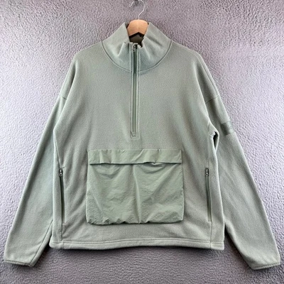 Pullover ALO Yoga Polar Media Cremallera Verde Salvia Calce Relajado Para Mujer Mediano Foto 1 de 4