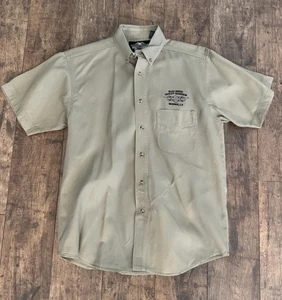 Harley Davidson Brown Short Sleeve Button Shirt Men’s Small Bleu Bayou Lousiana - Picture 1 of 5