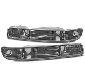 For 1999-06 Sierra 1500 2500 3500/2000+ Yukon XL Smoke Bumper Signal Light Lamp - Picture 1 of 7