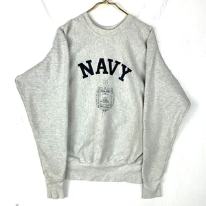 Vintage US Naval Academy Sweatshirt Crewneck Gr. XL grau Made USA 90s - Bild 1 von 6