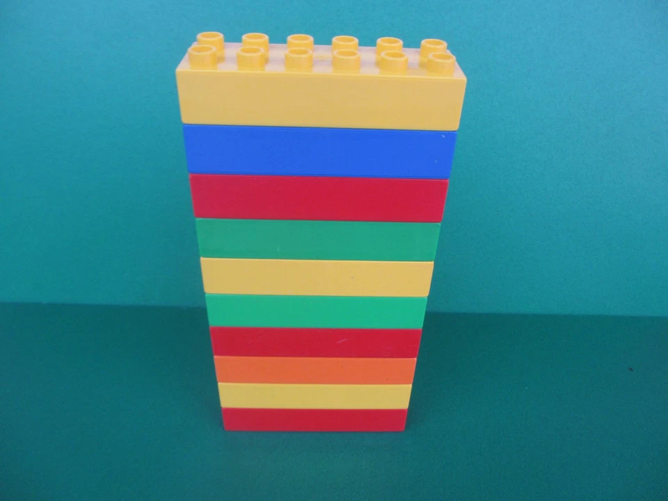 10 Lego Duplo große XL Steine 2 x 6 Noppen Bausteine groß (011125A) - Bild 1 von 1