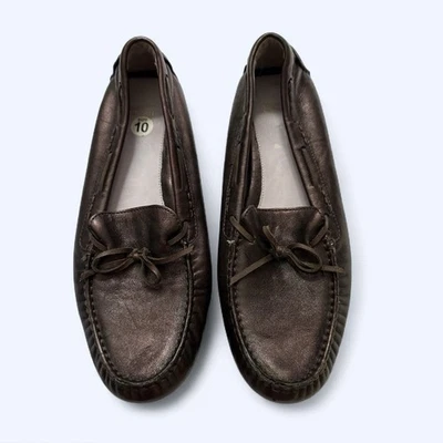 Mocasines sin cordones metálicos Johnston & Murphy en marrón talla 10N diseñador Foto 1 de 4