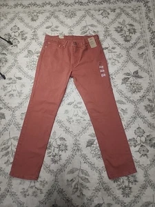 Neu Levis 511 Herren 36x32 Etrusker Rot Jeans Slim Stretch - Bild 1 von 13