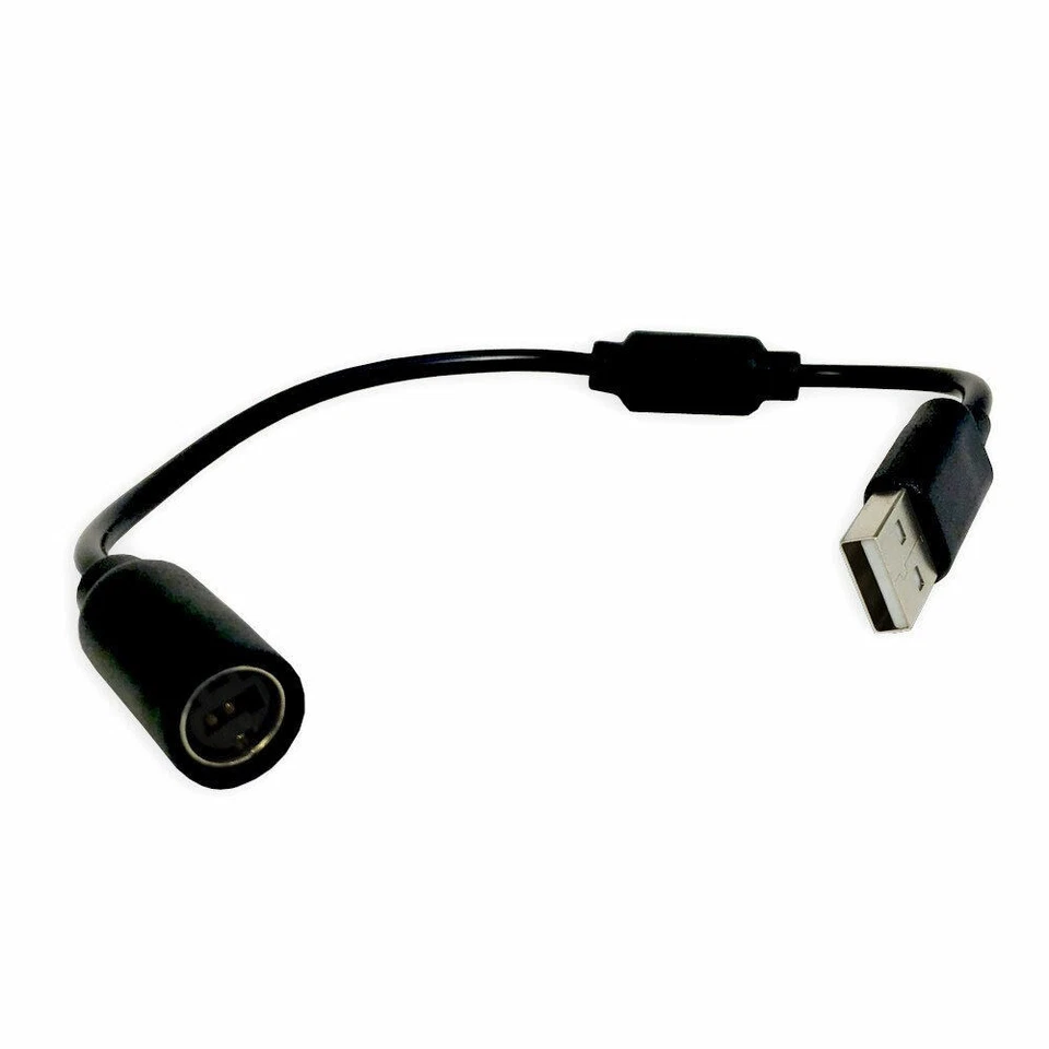 XBOX 360 USB Breakaway Cable for Wired Controllers - BLACK - Image 1 of 1