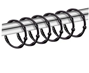Bronze Shower Curtain Rings, Rustproof Shower Curtain Hooks for Bathroom, - Picture 1 of 8