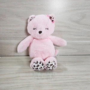 Carter's Child of Mine Pink Kitty Cat Plush Rattle 8" Leopard Stuffed Animal Toy - Picture 1 of 7