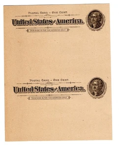 US Stamps- Scot # UX12 unused pair (J5) - Picture 1 of 1