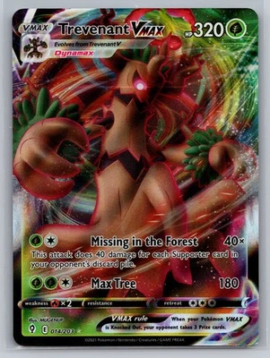 Pokemon Trevenant VMAX Holofoil 014/203 Ultra Rare SWSH07: Evolving Skies NM - Image 1 of 2