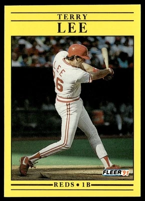 1991 Fleer Terry Lee Rookie Cincinnati Reds #70 - Image 1 of 2