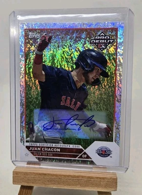 Juan Chacon Auto /199 2023 Topps Pro Debut #PD-31 Sparkle Foil Autographs - Image 1 of 2