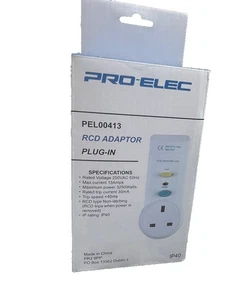 Adattatore RCD interruttore plug-in -Pro-Elec PEL00413 - Nuovo con scatola - Foto 1 di 1