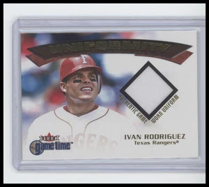Fleer 2001 - Ivan Rodriguez Uniformity GAME WORN PATCH - Picture 1 of 2