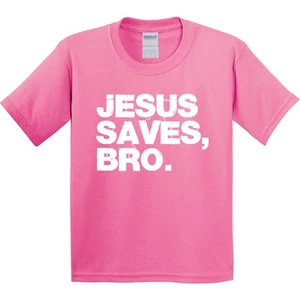 Inktastic Jesus Saves, Bro. Youth T-Shirt Christian Love Teen Tee Kids Children - Picture 1 of 11