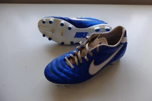 Nike Tiempo Legend IV FG Blue White Moulds football boots UK 7 Blue White 2012 - Picture 1 of 8