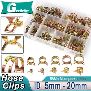 Spring Hose Clips/Clamps Fuel Air Gas Water Pipe Self Clamping 60pcs / 90Pcs Set - Picture 1 of 17