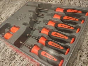 Snapon Tools 8pc Instinct Screwdriver Set - ORANGE - SEALED - Foto 1 di 4