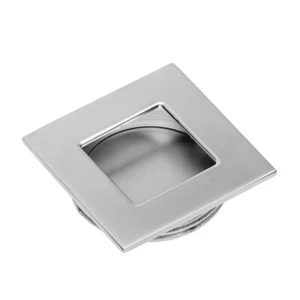 Möbelgriff Einlassgriff Griffmuschel Metall 40 mm Chrom quadratisch Griff  - Bild 1 von 2