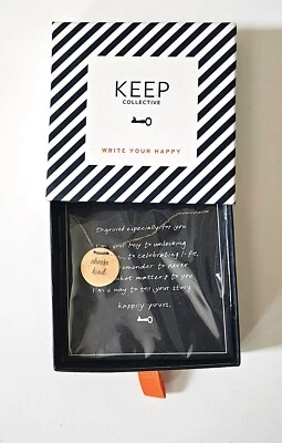 Collar de disco Keep Collective elige el tipo NUEVO EN CAJA oro rosa cepillado AG1-12 Foto 1 de 3