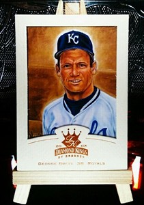 George Brett 2002 Donruss Diamond Kings #140 Crowning Moment Bronze - Framed ⭐⭐⭐