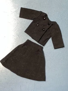 Vintage 60er Jahre? Klon? Selbstgemacht? Barbie Tammy Puppe schwarzer Anzug Rock & Jacke - Bild 1 von 7