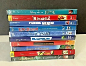 Lot 10 Disney Movies DVD Cartoons Frozen, Finding Nemo, Peter Pan, Lion King II - Picture 1 of 5