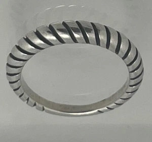 Carolyn Pollack Sterling Silver Rope Band Ring Size 5 - Picture 1 of 3