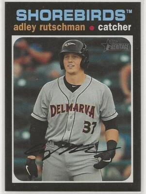 ADLEY RUTSCHMAN 2020 Topps Heritage Minor League SP #201 Baltimore Orioles HOT!! - Image 1 of 2