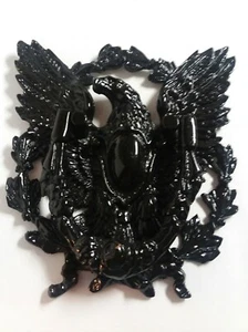 Large BRASS American Eagle Door Knocker Black - Picture 1 of 4
