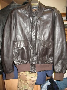 W@W! Fine+ Late 90s Early 2000s USAF Veteran A-2 Leather Flight Jacket  Saddlery - Picture 1 of 12