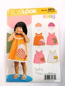 New Look 6878 Sewing Pattern Infants DRESS HAT Size NB-L cut - Picture 1 of 2