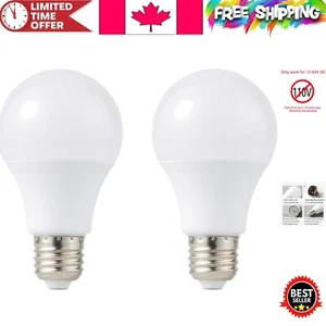Energy-Saving 12V LED A19 Bulbs - 7W E26, 60W Equivalent, Ideal for Off-Grid - Picture 1 of 9