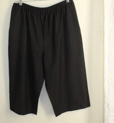 Calça cropped Eskandar tamanho 3 MARROM + NATURAL 18" costura interna capris lã Capri - Imagem 1 de 4