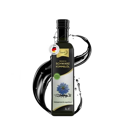 SUNNAH SHOP Schwarzkümmelöl ungefiltert, kaltgepresst - 100% rein & naturbelassen 1L