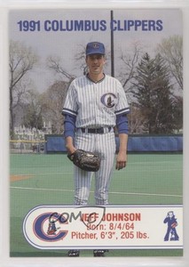 1991 Cracker Jack Columbus Clippers Police Jeff Johnson Rookie RC