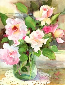 Congratulations Wedding Day Pink Roses Judy Buswell Leanin' Tree Greeting Card  - Picture 1 of 5