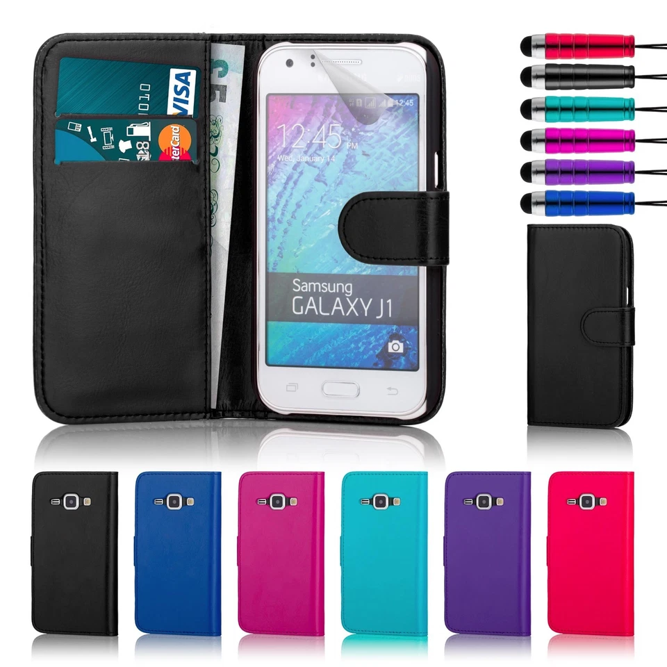 Book Wallet Case Cover Samsung Galaxy J1/J3/J4/J4Plus/J5 2016/J5 2017/J6/J6Plus - Image 1 of 1